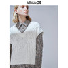 VIMAGE纬漫纪品牌女装冬季新款百搭显瘦遮肉无袖V领针织背心V1401002 商品缩略图2