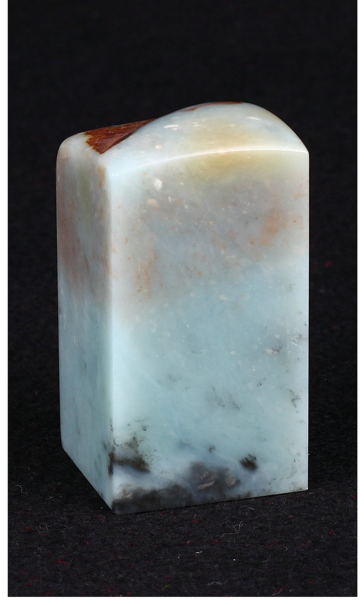 金石印坊天青石带皮斜头方章313059mmjpysgs010059