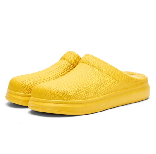 【时尚轻盈 防水保暖可外穿】保暖拖鞋 亲子款 舒适保暖 防水耐脏 加厚鞋跟 易清洗鞋面 防滑鞋底 毛绒内里可翻出晾晒 多种颜色可选绿色37-38拍下三天后发出 商品图3