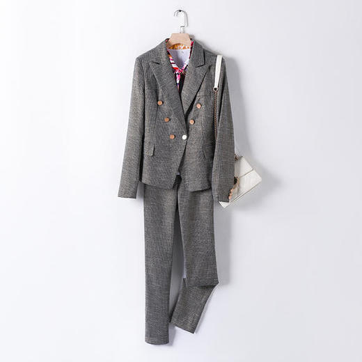 XZ-NJY652秋新款英伦风气质复古修身西装套装 商品图4