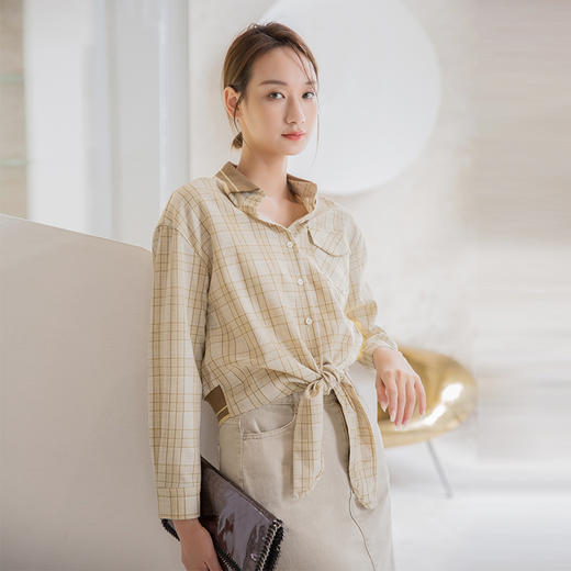 NUTS春秋季新品纯色时尚优雅气质衬衫131013032 商品图4