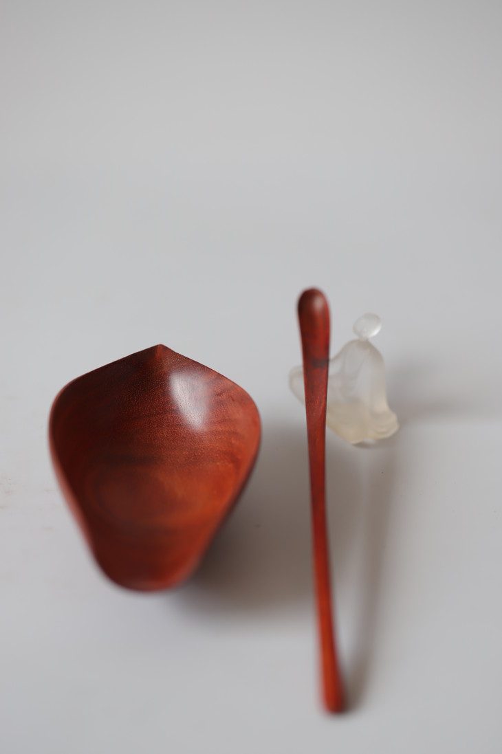 小叶紫檀茶则创意手工茶荷红木茶匙茶勺茶拨