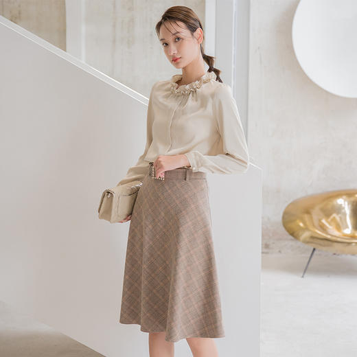 半身裙灰咖格131063057 商品图1