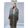 VIMAGE纬漫纪冬款洋气复古廓形直筒显瘦羊毛呢大衣女外套V1414013 商品缩略图1