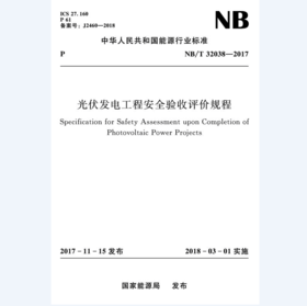 光伏发电工程安全验收评价规程(NB/T32038-2017）