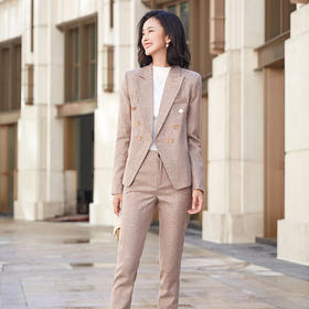 XZ-NJY652秋新款英伦风气质复古修身西装套装