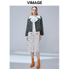 VIMAGE纬漫纪秋季新款经典翻领显瘦双排扣风衣短外套女上衣V1403002 商品缩略图0