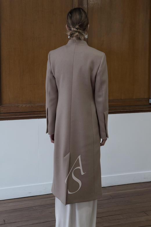 Mark Kenly Domino Tan 淡褐色CELIA单排扣口袋长外套 商品图2