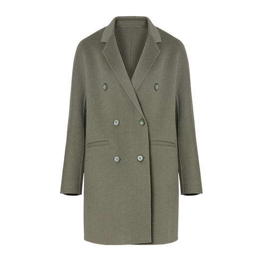 VIMAGE纬漫纪冬款时尚双排扣直筒显瘦羊毛呢大衣女外套V1414012 商品图4