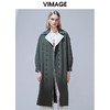VIMAGE纬漫纪品牌女装秋款经典翻领双排扣宽松风衣外套V1404001 商品缩略图1