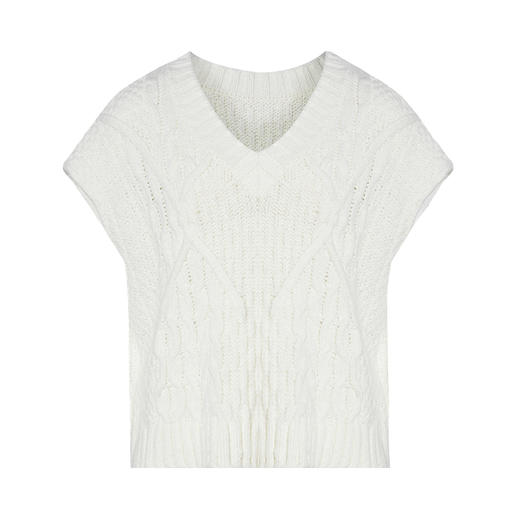 VIMAGE纬漫纪品牌女装冬季新款百搭显瘦遮肉无袖V领针织背心V1401002 商品图4