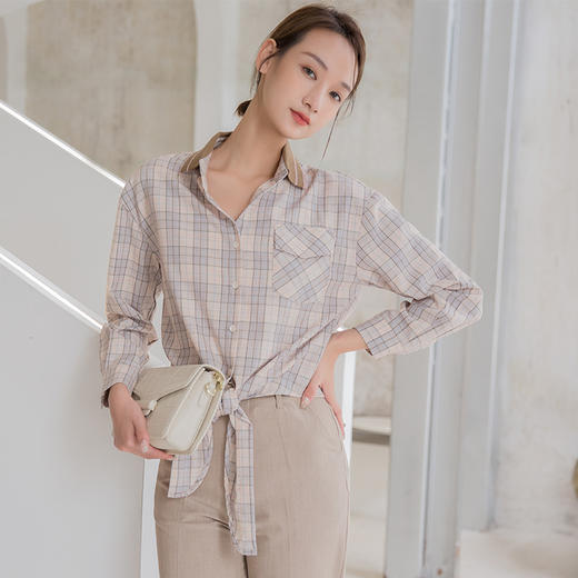 NUTS春秋季新品纯色时尚优雅气质衬衫131013032 商品图0