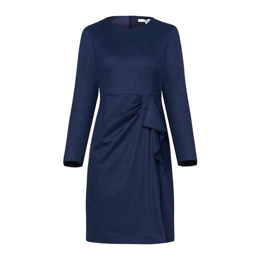 VIMAGE纬漫纪冬款洋气显瘦舒适保暖纯羊毛收腰长袖连衣裙V1407046 商品图4