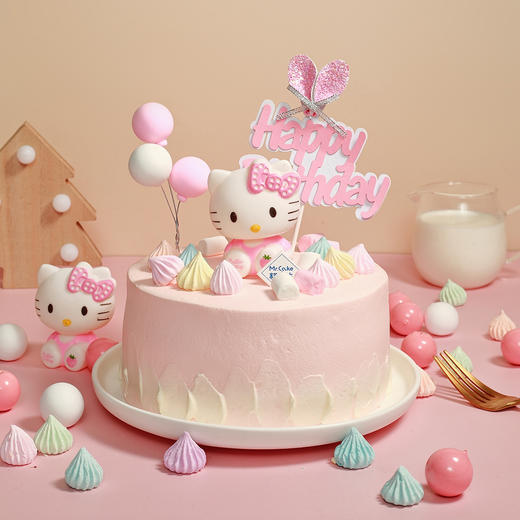 新品【HelloKitty】粉嫩可爱满足你的少女心，草莓布丁鲜奶蛋糕 商品图2