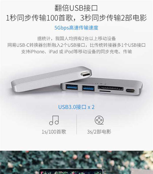 网易智造usb c多功能拓展坞 商品图8