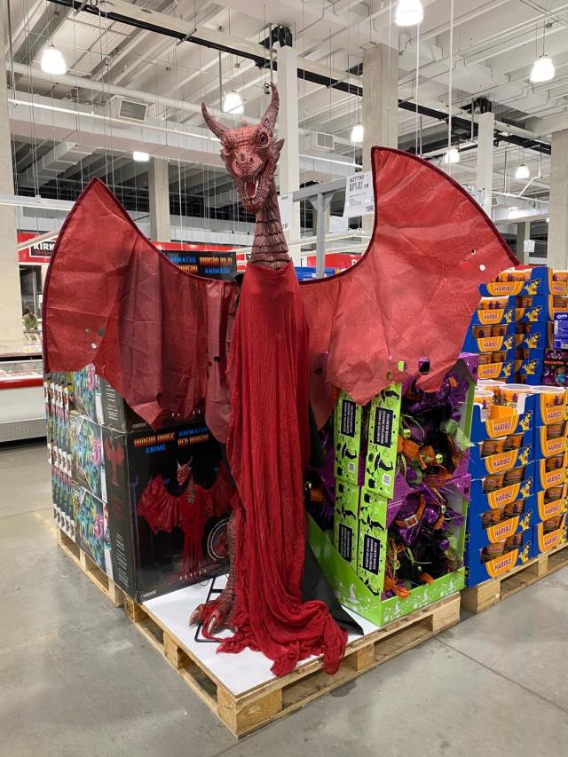 Halloween Crimson Dragon with LCD Eyes Item#627790万圣节红龙JPY带授权招加盟代理