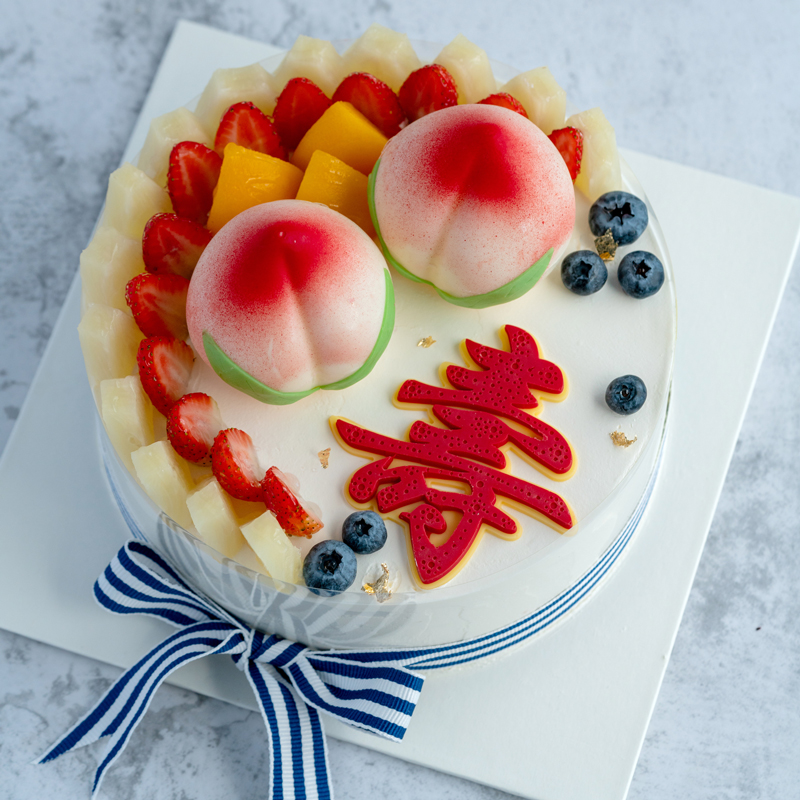 祝寿蛋糕 祝寿牛奶奶油蛋糕10 牛奶奶油