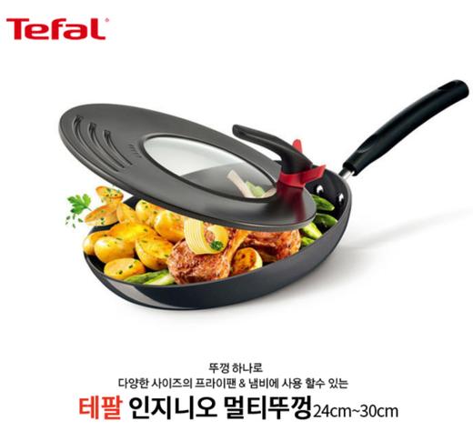 Tefal 多功能锅盖 24cm~30cm #10152307 韩国直邮JPY带授权招加盟代理 商品图1