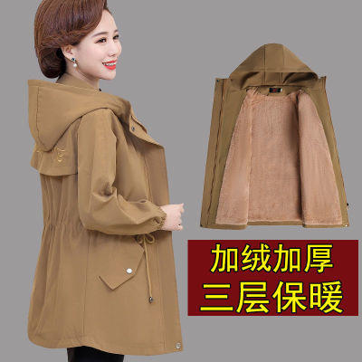 NP-棉衣女中长款2020新款妈妈冬装棉服外套中年女秋冬加绒棉袄 商品图0