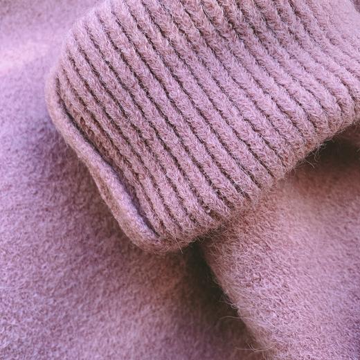 浣熊绒の复古宽松慵懒圆领厚针织衫 简约纯色 时尚百搭