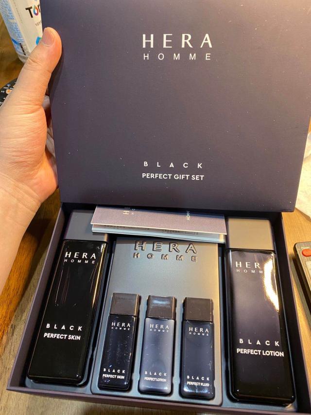 HERA赫妍 男士BLACK 抗皱爽肤水保湿乳液补水护肤化妆品套装JPY带授权招加盟代理