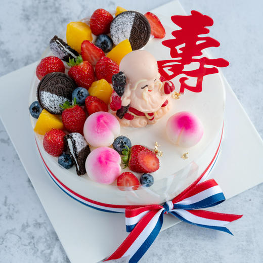 祝寿蛋糕 祝寿牛奶奶油蛋糕07 水果蛋糕 大理同城送 商品图3