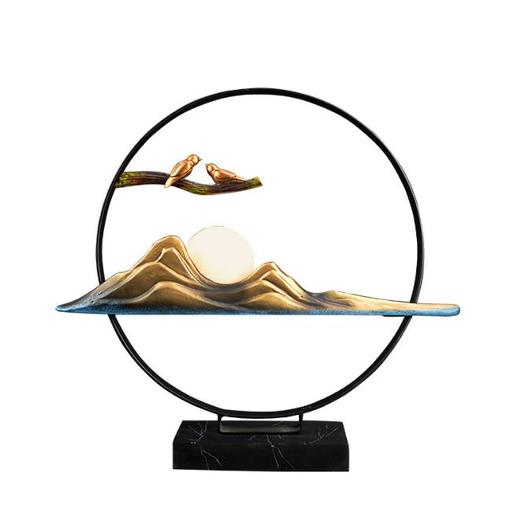 【装饰品】*创意家居装饰品旭日东升抽象摆件树脂工艺品 商品图0