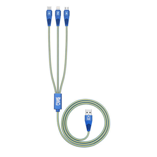 沃品 | 流氓兔系列一拖三数据线1.2M 流氓兔正版授权 MH02 商品图0