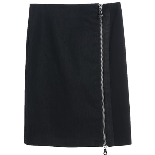 NEELLY/纳俪冬季新款女短裙修身显瘦一片式包臀裙A字裙半身裙N126805081 商品图4