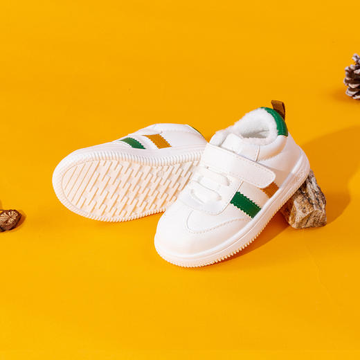 贝贝怡男女童加绒加厚保暖大棉板鞋小白鞋204X280 商品图9