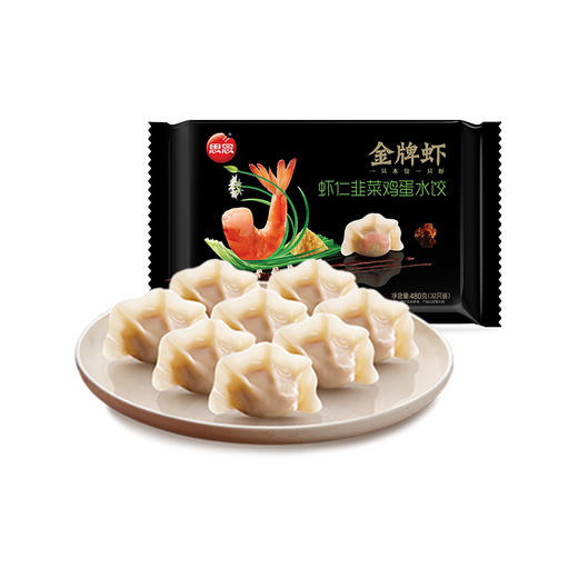 思念金牌虾 虾仁韭菜鸡蛋水饺480g 商品图4