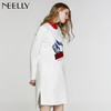 NEELLY纳俪冬季新款女中长款宽松印花T恤裙 商品缩略图2