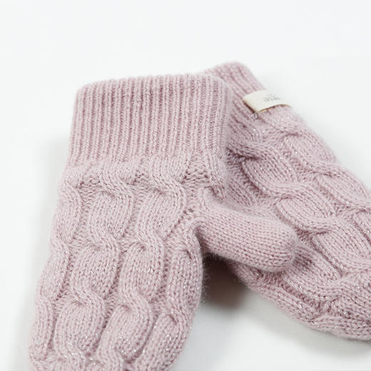 METTE羊绒世家童装100%山羊绒手套2020秋冬新品女宝偏厚保暖针织 商品图5