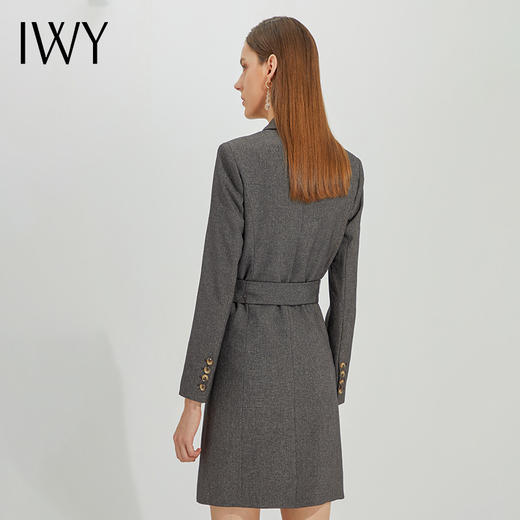 IWY/灰色长袖西装连衣裙Q901 商品图1