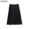 NEELLY纳俪冬装新款百褶裙显瘦通勤A字裙百搭甜美可爱半身裙 商品缩略图4
