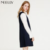 NEELLY纳俪新款女纯色宽松修身显瘦气质短裙背带裙A字裙 商品缩略图2