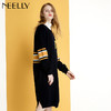 NEELLY纳俪秋冬季新款女装中长款宽松显瘦针织衫连衣裙女毛衣 商品缩略图1