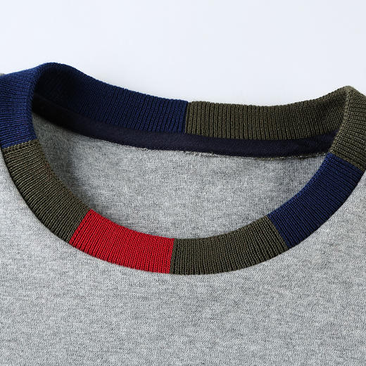 NEELLY/纳俪冬新款短款拼接图案淑女针织上衣T恤女N126810013 商品图3