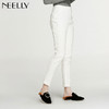NEELLY纳俪冬装新款女裤铅笔裤修身高腰外穿显瘦抓绒加厚长裤 商品缩略图0
