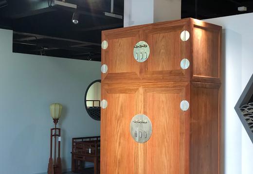 红桥红  家具严选  缅甸花梨（大果紫檀）  【150 曲尺弯背素面 高低床 三件套】 商品图5