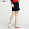 NEELLY纳俪冬装新款女纯色百搭修身显瘦口袋包臀A字裙半身裙N096805077 商品缩略图0