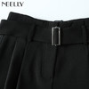 NEELLY纳俪冬装新款女纯色超宽松百搭显瘦腰带时尚长裤阔腿裤 商品缩略图3