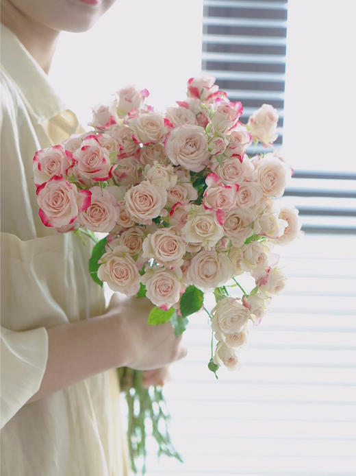 多头玫瑰折射【少女的眼，应该满怀清明大意和温柔阳光】简小姐精选 新品温柔渐变粉色多头玫瑰 折射9+1枝（防花损） 2束包邮 下单72小时发货 商品图10