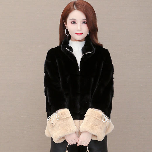 YWE  X2B147小香风气质修身显瘦貂绒外套 商品图1