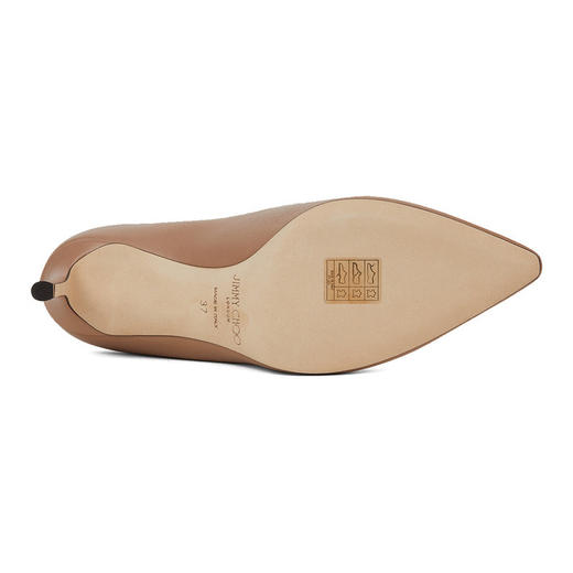 JIMMY CHOO 周仰杰  女士ROMY 85系列浅棕色羊皮尖头高跟鞋 ROMY 85 KID 商品图4
