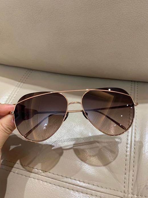 11114渠道圆正linda纯钛架浅色镜片超轻墨镜太阳镜