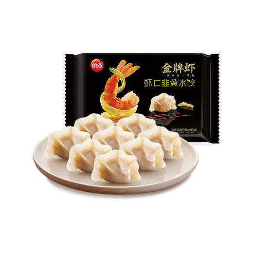 思念金牌虾 虾仁韭黄水饺480g 商品图3