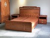 红桥红  家具严选  缅甸花梨（大果紫檀）  【150 曲尺弯背素面 高低床 三件套】 商品缩略图2