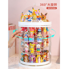 盲盒展示架 旋转手办收纳盒