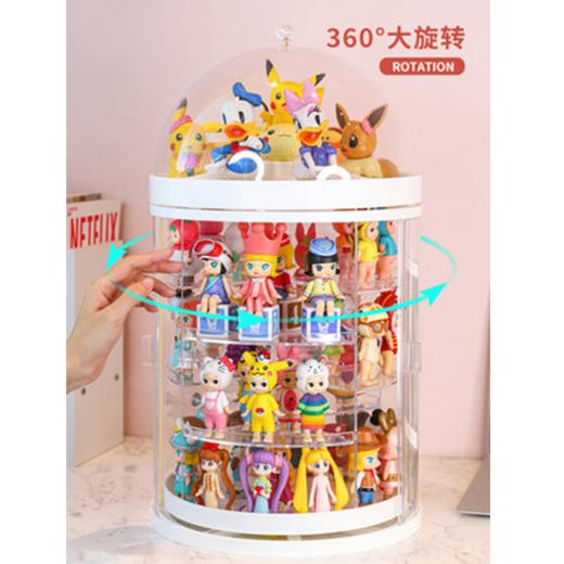 盲盒展示架 旋转手办收纳盒 商品图0